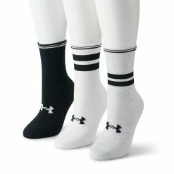 Women's Under Armour 3-Pack Essential Crew Socks Blue Note