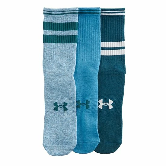 Women's Under Armour 3-Pack Essential Crew Socks Blue Note 2 Women's Under Armour 3-Pack Essential Crew Socks Blue Note - Image 2