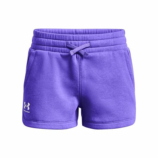 Girls 7-16 Under Armour Rival Fleece Shorts Vivid Lilac 5 Girls 7-16 Under Armour Rival Fleece Shorts Vivid Lilac - Image 5