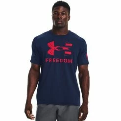 Men's Under Armour Freedom Logo Tee Steel Light Heather -Under Armour SHOP unnamed file 6938