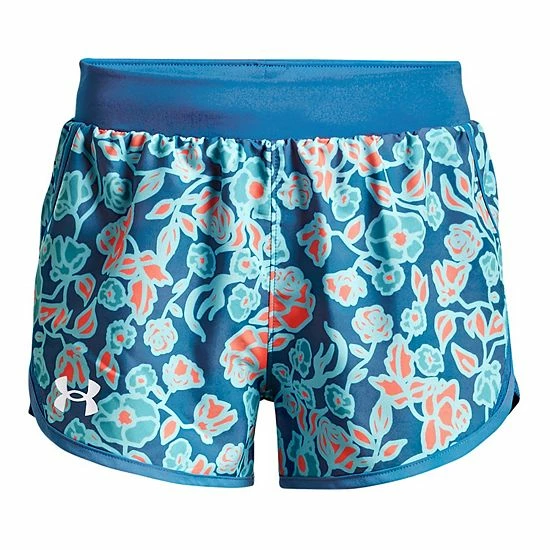 Girls 7-16 Under Armour Fly-By Printed Shorts Cloudless Sky 3 Girls 7-16 Under Armour Fly-By Printed Shorts Cloudless Sky - Image 3