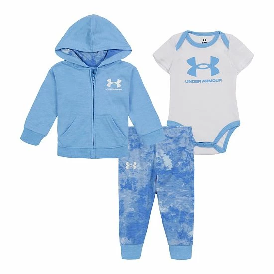 Baby Boy Under Armour 3 Piece Tie Dyed Hoodie, Bodysuit & Pants Set 1 Baby Boy Under Armour 3 Piece Tie Dyed Hoodie, Bodysuit & Pants Set