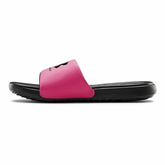 Under Armour Ansa Kids' Slide Sandals Black Pink 2 Under Armour Ansa Kids' Slide Sandals Black Pink - Image 2