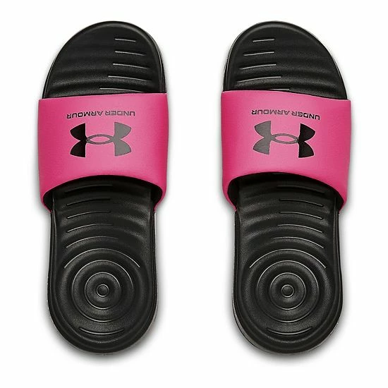 Under Armour Ansa Kids' Slide Sandals Black Pink 4 Under Armour Ansa Kids' Slide Sandals Black Pink - Image 4