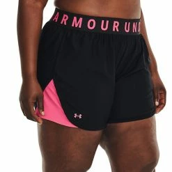 Plus Size Under Armour Play Up Shorts 3.0 Black Pink -Under Armour SHOP unnamed file 7045