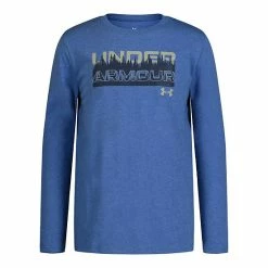 Boys 4-7 Under Armour Long Sleeve Treetop Wordmark Graphic Tee Opal Green