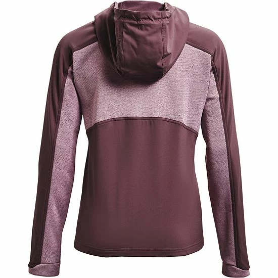 Women's Under Armour Essential Hooded Water-Resistant Sweater Jacket Black Medium Heather 4 Women's Under Armour Essential Hooded Water-Resistant Sweater Jacket Black Medium Heather - Image 4