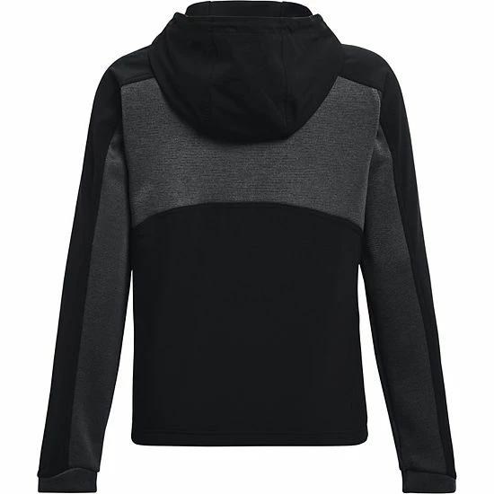 Women's Under Armour Essential Hooded Water-Resistant Sweater Jacket Black Medium Heather 5 Women's Under Armour Essential Hooded Water-Resistant Sweater Jacket Black Medium Heather - Image 5