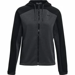 Women's Under Armour Essential Hooded Water-Resistant Sweater Jacket Black Medium Heather 15 Women's Under Armour Essential Hooded Water-Resistant Sweater Jacket Black Medium Heather -Under Armour SHOP unnamed file 7140