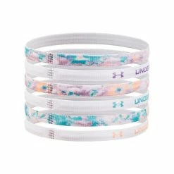 Girls Under Armour 6-Pack Graphic Head Bands Pink Sugar Black