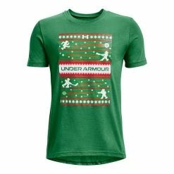 Boys 8-20 Under Armour Holiday Sports Sweater Tee Green