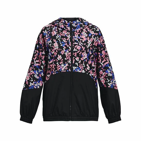 Girls 7-16 Under Armour Woven Full-Zip Jacket Purple 3 Girls 7-16 Under Armour Woven Full-Zip Jacket Purple - Image 3