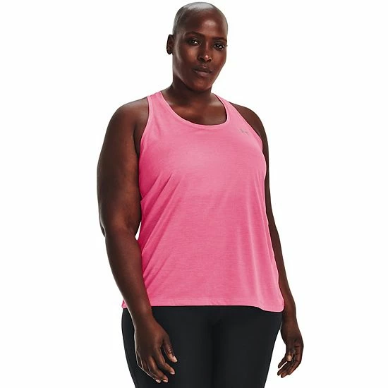 Plus Size Under Armour Tech Twist Tank Top Summer Lime 7 Plus Size Under Armour Tech Twist Tank Top Summer Lime - Image 7
