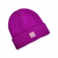 Women's Under Armour Halftime Ribbed Pom Beanie Strobe Purple