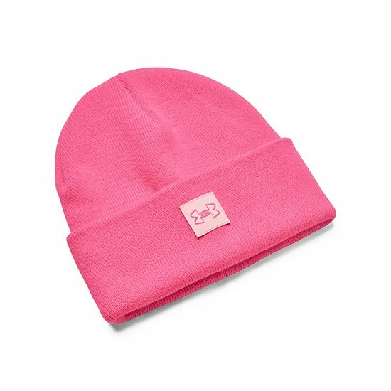 Women's Under Armour Halftime Ribbed Pom Beanie Strobe Purple 3 Women's Under Armour Halftime Ribbed Pom Beanie Strobe Purple - Image 3