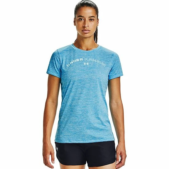 Women's Under Armour Tech Twist Graphic Tee Green Citrine 3 Women's Under Armour Tech Twist Graphic Tee Green Citrine - Image 3