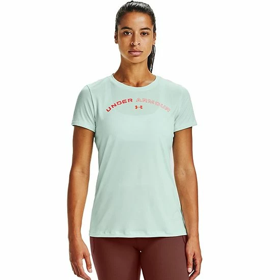 Women's Under Armour Tech Twist Graphic Tee Green Citrine 6 Women's Under Armour Tech Twist Graphic Tee Green Citrine - Image 6