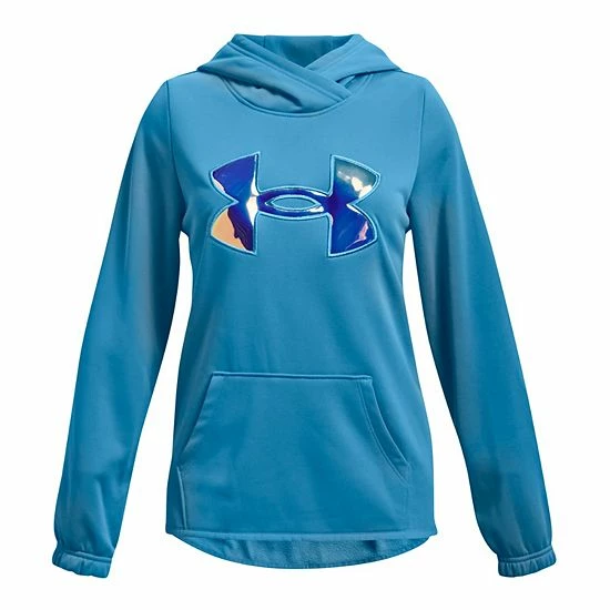 Girls 7-16 Under Armour Iridescent Logo Armour Fleece Hoodie Radar Blue 6 Girls 7-16 Under Armour Iridescent Logo Armour Fleece Hoodie Radar Blue - Image 6