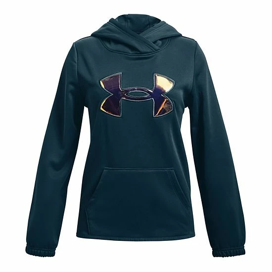 Girls 7-16 Under Armour Iridescent Logo Armour Fleece Hoodie Radar Blue 8 Girls 7-16 Under Armour Iridescent Logo Armour Fleece Hoodie Radar Blue - Image 8