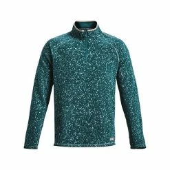 Men's Under Armour Turbofleece Quarter Zip Pullover Pewter Camo