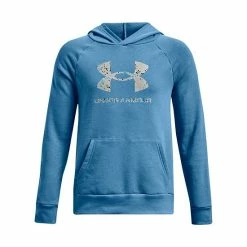 Boys 8-20 Under Armour Big Logo Fill Rival Fleece Hoodie Chicago Blue