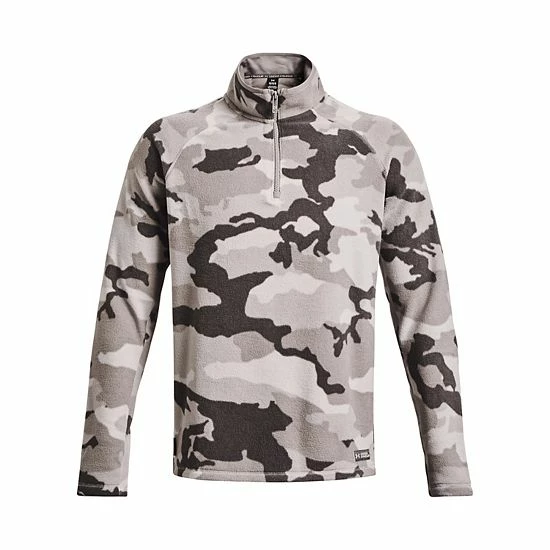 Men's Under Armour Turbofleece Quarter Zip Pullover Pewter Camo 3 Men's Under Armour Turbofleece Quarter Zip Pullover Pewter Camo - Image 3