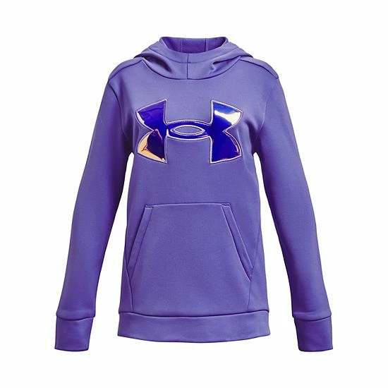 Girls 7-16 Under Armour Iridescent Logo Armour Fleece Hoodie Radar Blue 12 Girls 7-16 Under Armour Iridescent Logo Armour Fleece Hoodie Radar Blue - Image 12