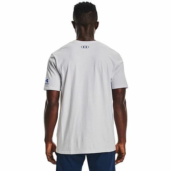 Big & Tall Under Armour Freedom Big Flag Logo Lockup Tee 014 Halo Gray 2 Big & Tall Under Armour Freedom Big Flag Logo Lockup Tee 014 Halo Gray - Image 2