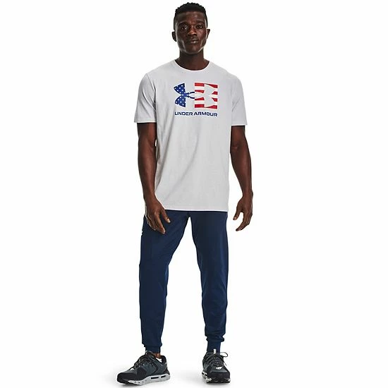 Big & Tall Under Armour Freedom Big Flag Logo Lockup Tee 014 Halo Gray 3 Big & Tall Under Armour Freedom Big Flag Logo Lockup Tee 014 Halo Gray - Image 3