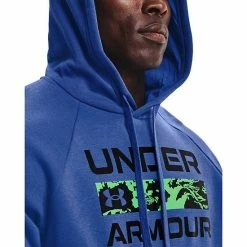 Big & Tall Under Armour Rival Fleece Signature Box Hoodie Radar Blue -Under Armour SHOP unnamed file 7629
