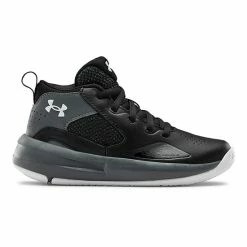 Under Armour Lockdown 5 Preschool Kids' Basketball Shoes Black Gray
