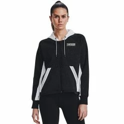 Women's Under Armour Rival Fleece Hoodie Jacket Black