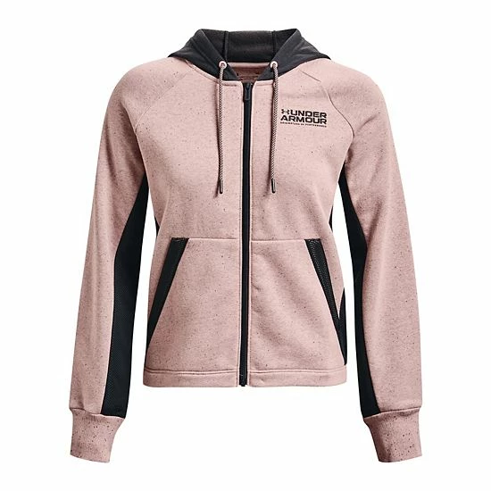 Women's Under Armour Rival Fleece Hoodie Jacket Black 5 Women's Under Armour Rival Fleece Hoodie Jacket Black - Image 5