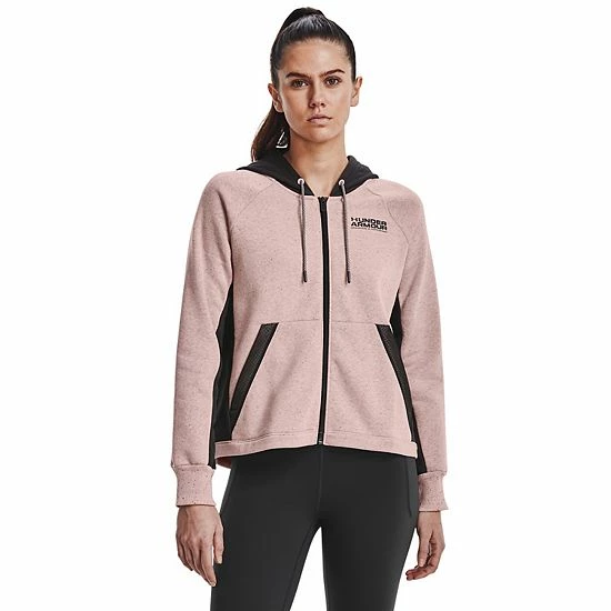 Women's Under Armour Rival Fleece Hoodie Jacket Black 8 Women's Under Armour Rival Fleece Hoodie Jacket Black - Image 8