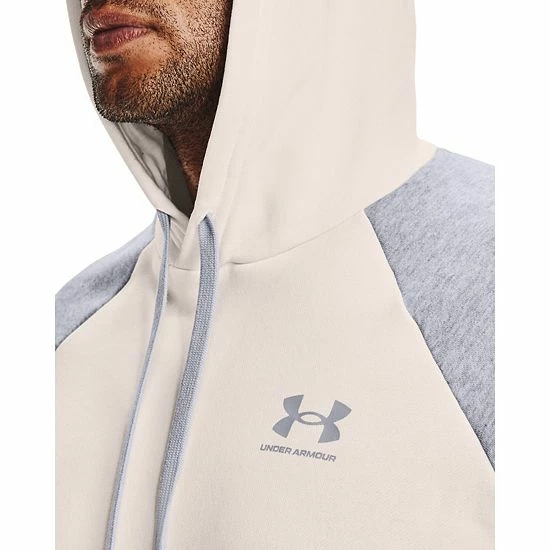 Men's Under Armour Rival Fleece Colorblock Hoodie Concrete 4 Men's Under Armour Rival Fleece Colorblock Hoodie Concrete - Image 4