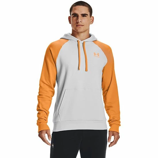 Men's Under Armour Rival Fleece Colorblock Hoodie Concrete 10 Men's Under Armour Rival Fleece Colorblock Hoodie Concrete - Image 10