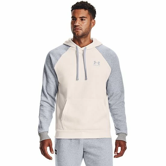 Men's Under Armour Rival Fleece Colorblock Hoodie Concrete 12 Men's Under Armour Rival Fleece Colorblock Hoodie Concrete - Image 12