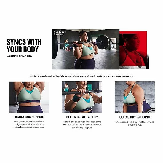 Plus Size Under Armour Infinity High-Impact Sports Bra Dash Pink 10 Plus Size Under Armour Infinity High-Impact Sports Bra Dash Pink - Image 10