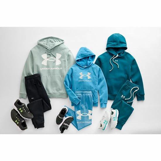 Boys 8-20 Under Armour Big Logo Fill Rival Fleece Hoodie Chicago Blue 4 Boys 8-20 Under Armour Big Logo Fill Rival Fleece Hoodie Chicago Blue - Image 4