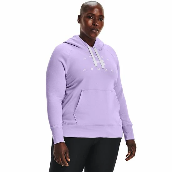 Plus Size Under Armour Rival Fleece Hoodie Purple Tint 1 Plus Size Under Armour Rival Fleece Hoodie Purple Tint