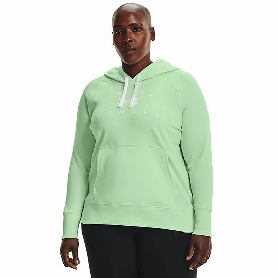 Plus Size Under Armour Rival Fleece Hoodie Purple Tint 8 Plus Size Under Armour Rival Fleece Hoodie Purple Tint - Image 8
