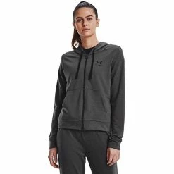 Women's Under Armour Rival Terry Full-Zip Hoodie Jet Gray Mod Gray
