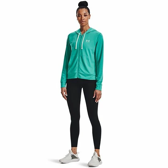 Women's Under Armour Rival Terry Full-Zip Hoodie Jet Gray Mod Gray 3 Women's Under Armour Rival Terry Full-Zip Hoodie Jet Gray Mod Gray - Image 3