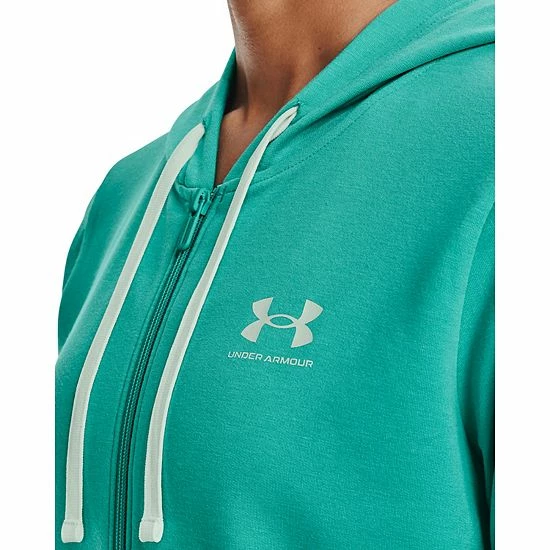 Women's Under Armour Rival Terry Full-Zip Hoodie Jet Gray Mod Gray 4 Women's Under Armour Rival Terry Full-Zip Hoodie Jet Gray Mod Gray - Image 4