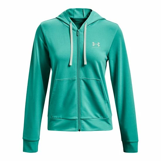 Women's Under Armour Rival Terry Full-Zip Hoodie Jet Gray Mod Gray 5 Women's Under Armour Rival Terry Full-Zip Hoodie Jet Gray Mod Gray - Image 5