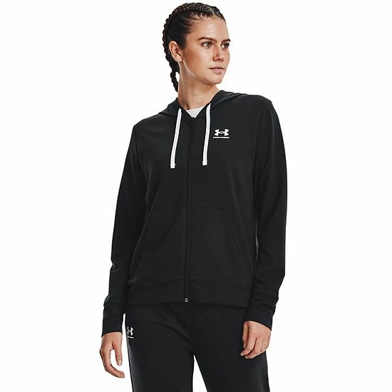 Women's Under Armour Rival Terry Full-Zip Hoodie Jet Gray Mod Gray 7 Women's Under Armour Rival Terry Full-Zip Hoodie Jet Gray Mod Gray - Image 7