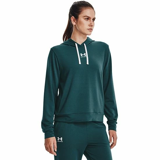 Women's Under Armour Rival Terry Hoodie Utility Blue Breaker 11 Women's Under Armour Rival Terry Hoodie Utility Blue Breaker - Image 11
