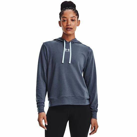 Women's Under Armour Rival Terry Hoodie Utility Blue Breaker 16 Women's Under Armour Rival Terry Hoodie Utility Blue Breaker - Image 16