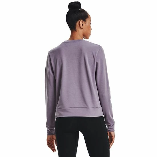 Women's Under Armour Rival Terry Crewneck Sweatshirt Pace Pink 2 Women's Under Armour Rival Terry Crewneck Sweatshirt Pace Pink - Image 2
