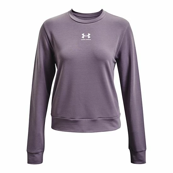 Women's Under Armour Rival Terry Crewneck Sweatshirt Pace Pink 4 Women's Under Armour Rival Terry Crewneck Sweatshirt Pace Pink - Image 4